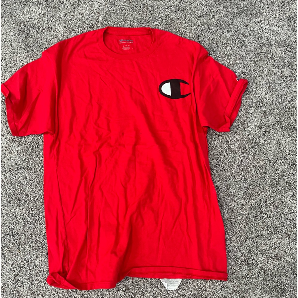 Red champion T-shirt